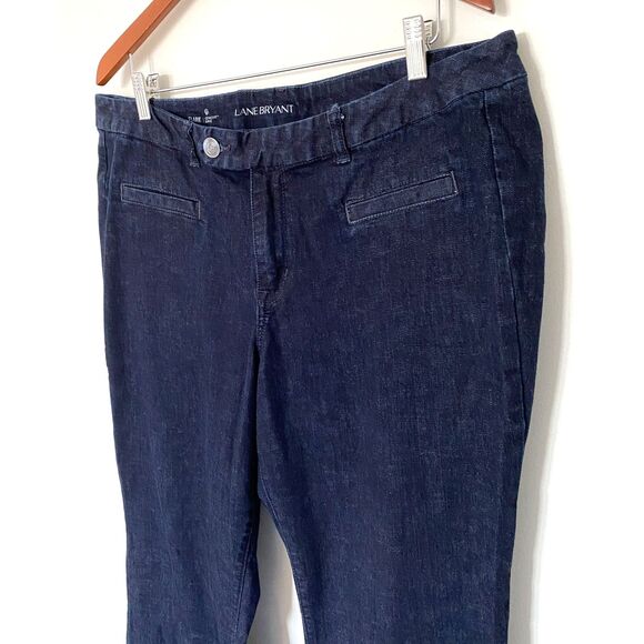 Lane Bryant Genius Fit Flare Jeans Plus Size Blue Stretch Denim Flattering Sz 20 - Picture 9 of 9